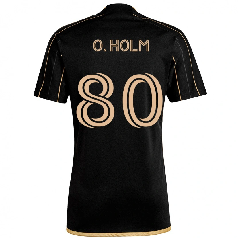 Danxen Niño Camiseta Odin Thiago Holm #80 Negro Marrón 1ª Equipación 2025/26 La Camisa