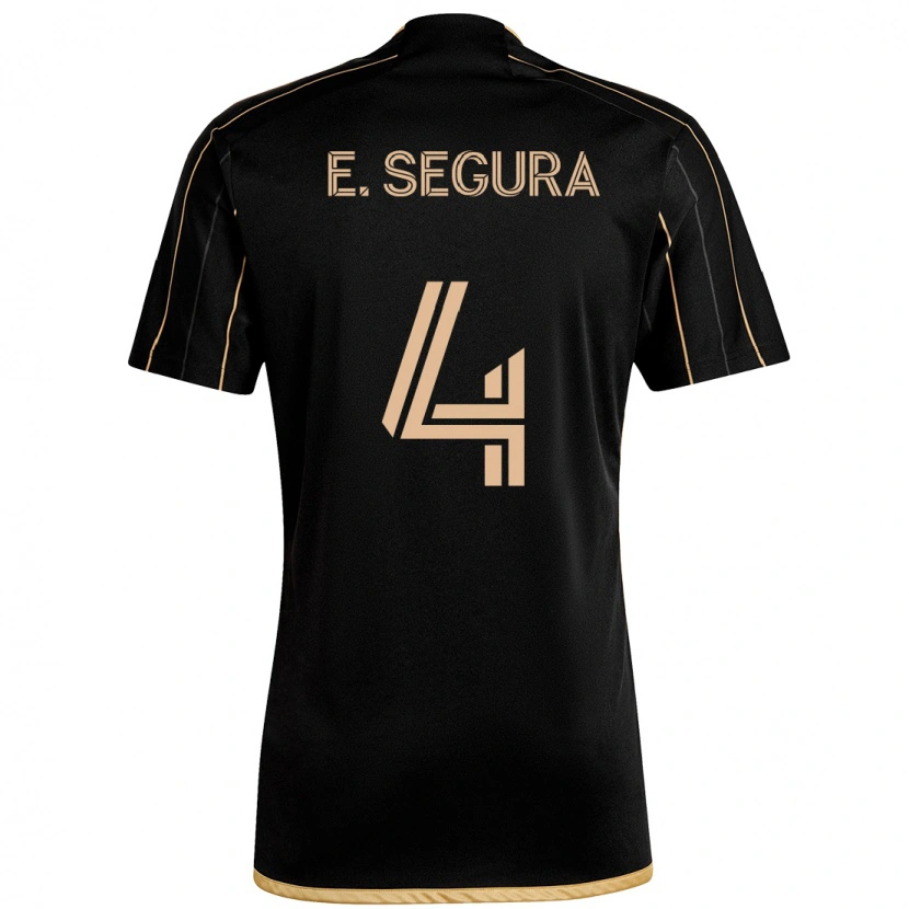 Danxen Niño Camiseta Eddie Segura #4 Negro Marrón 1ª Equipación 2025/26 La Camisa
