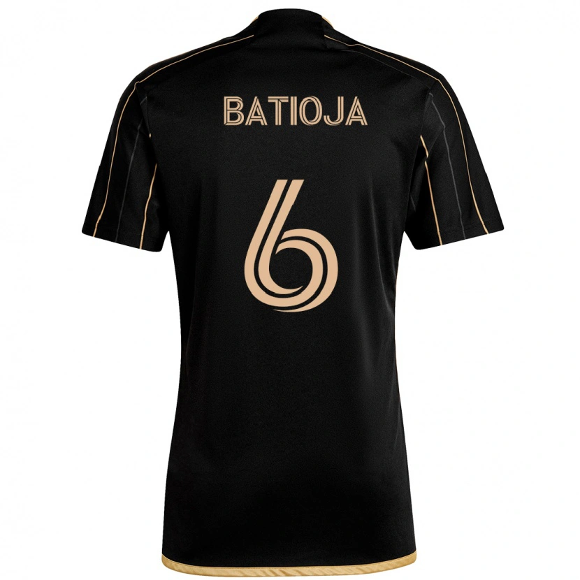 Danxen Niño Camiseta Jeremy Batioja #6 Negro Marrón 1ª Equipación 2025/26 La Camisa