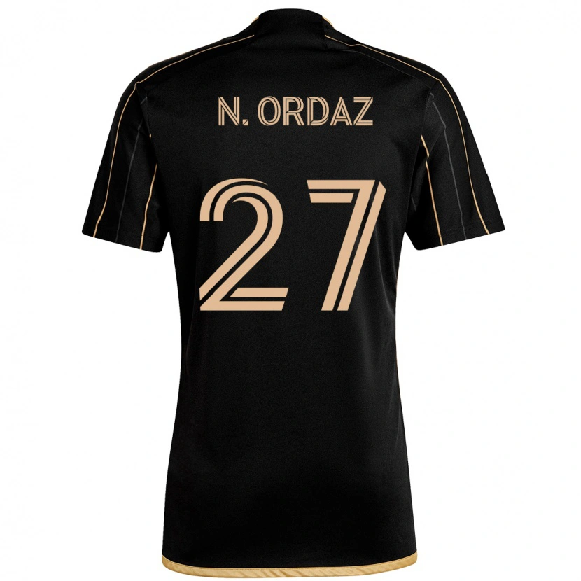 Danxen Niño Camiseta Nathan Ordaz #27 Negro Marrón 1ª Equipación 2025/26 La Camisa