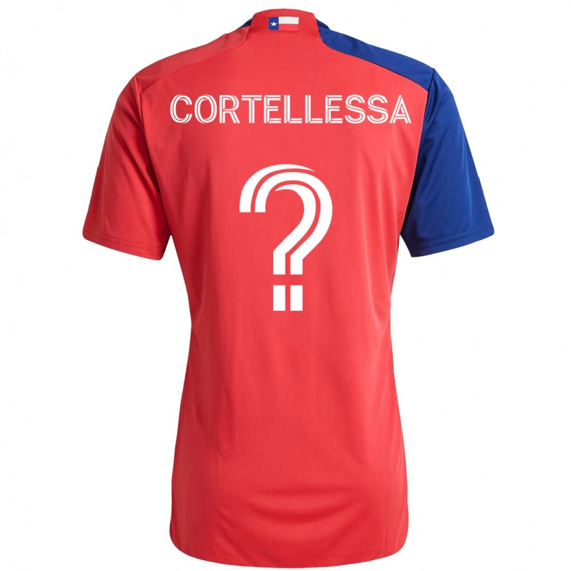 Danxen Niño Camiseta Michael Cortellessa #0 Azul Claro Rojo 1ª Equipación 2025/26 La Camisa