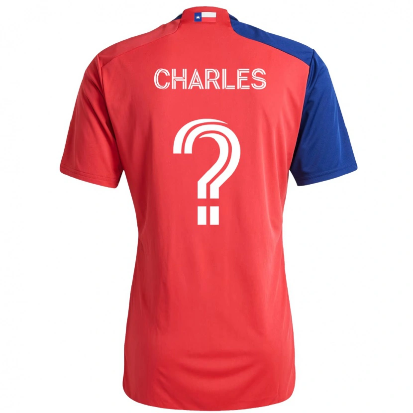 Danxen Niño Camiseta Ian Charles #0 Azul Claro Rojo 1ª Equipación 2025/26 La Camisa