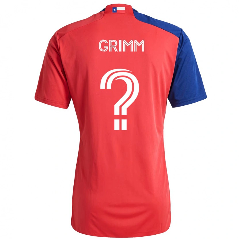 Danxen Niño Camiseta Mason Grimm #0 Azul Claro Rojo 1ª Equipación 2025/26 La Camisa