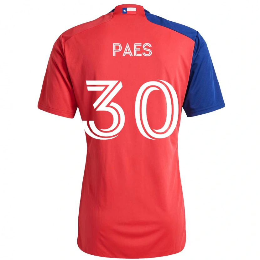 Danxen Niño Camiseta Maarten Paes #30 Azul Claro Rojo 1ª Equipación 2025/26 La Camisa