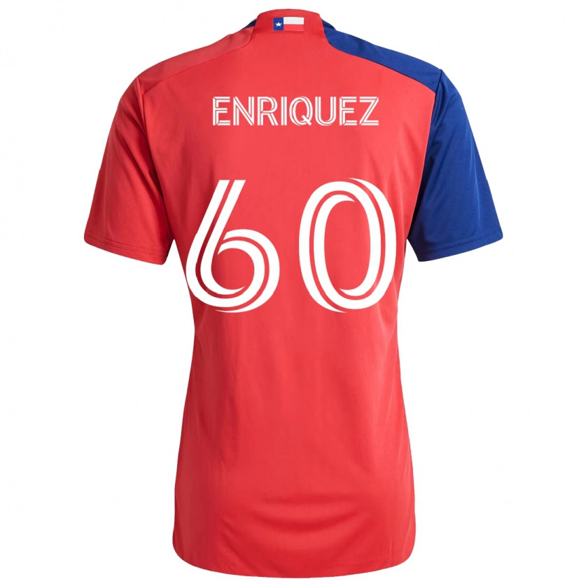 Danxen Niño Camiseta Fabian Enriquez #60 Azul Claro Rojo 1ª Equipación 2025/26 La Camisa