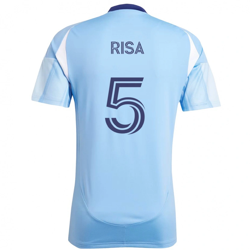 Danxen Niño Camiseta Birk Risa #5 Negro Azul Naranja 1ª Equipación 2025/26 La Camisa