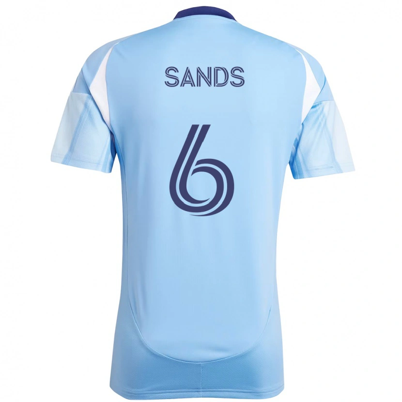 Danxen Niño Camiseta James Sands #6 Negro Azul Naranja 1ª Equipación 2025/26 La Camisa