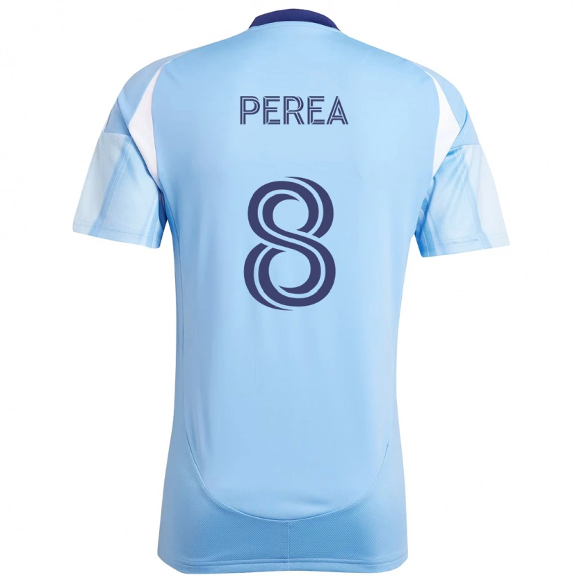 Danxen Niño Camiseta Andrés Perea #8 Negro Azul Naranja 1ª Equipación 2025/26 La Camisa