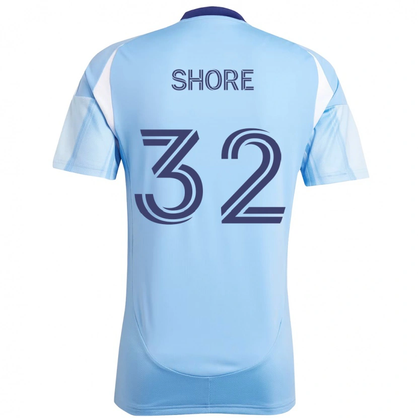 Danxen Niño Camiseta Jonathan Shore #32 Negro Azul Naranja 1ª Equipación 2025/26 La Camisa