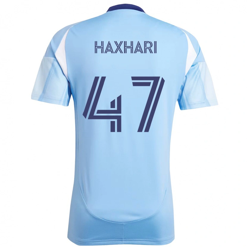 Danxen Niño Camiseta Klevis Haxhari #47 Negro Azul Naranja 1ª Equipación 2025/26 La Camisa