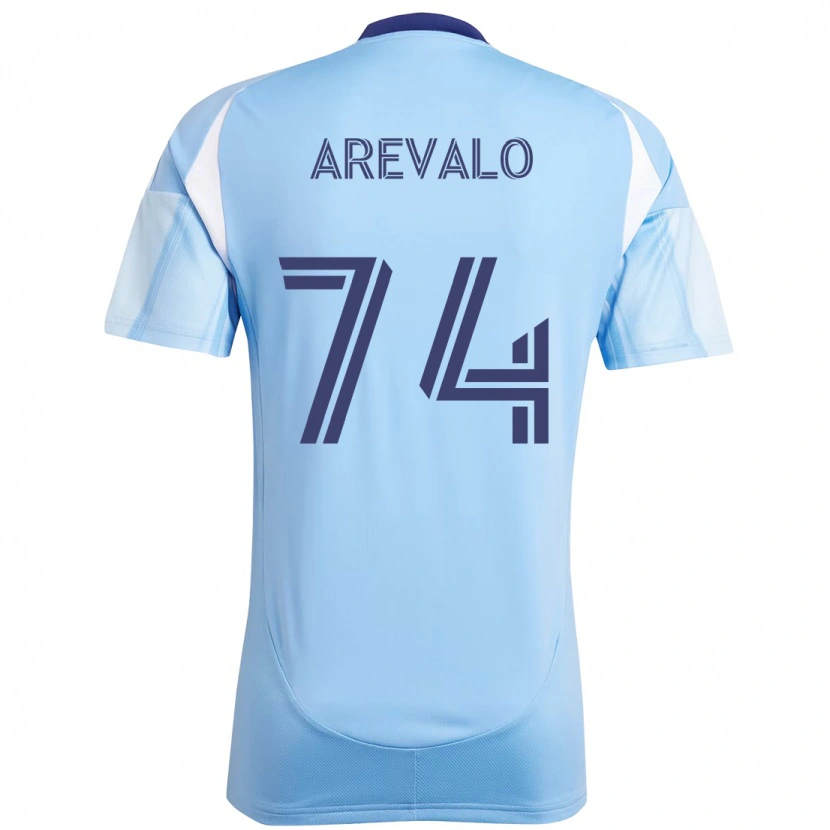 Danxen Niño Camiseta Ronny Arévalo #74 Negro Azul Naranja 1ª Equipación 2025/26 La Camisa