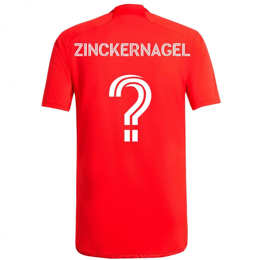 Danxen Niño Camiseta Philip Zinckernagel #0 Rojo Blanco 1ª Equipación 2025/26 La Camisa