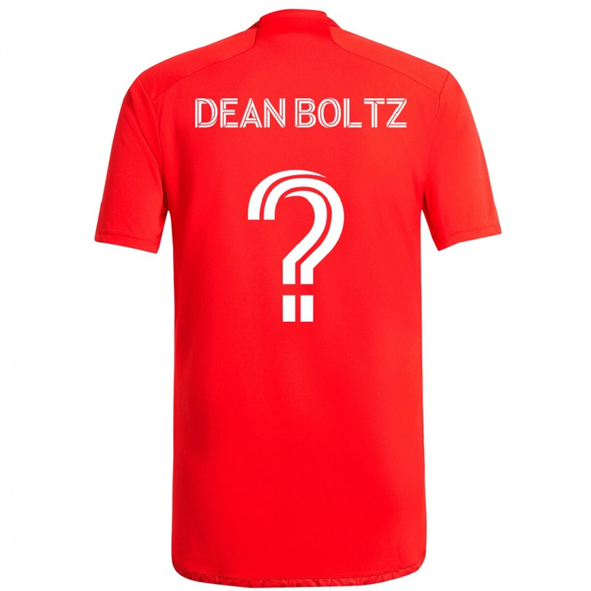 Danxen Niño Camiseta Dean Boltz #0 Rojo Blanco 1ª Equipación 2025/26 La Camisa