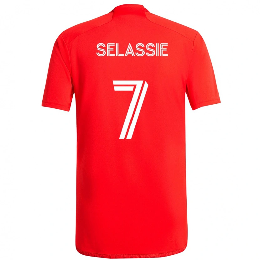Danxen Niño Camiseta Maren Haile-Selassie #7 Rojo Blanco 1ª Equipación 2025/26 La Camisa