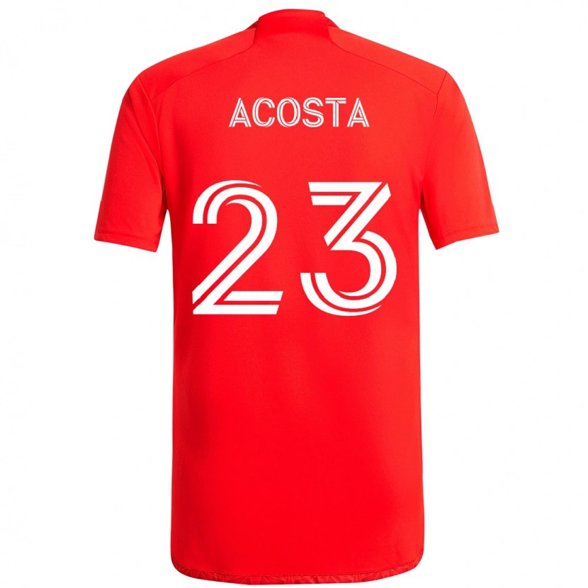 Danxen Niño Camiseta Kellyn Acosta #23 Rojo Blanco 1ª Equipación 2025/26 La Camisa