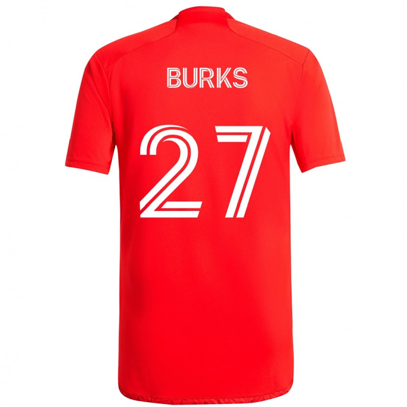 Danxen Niño Camiseta Kendall Burks #27 Rojo Blanco 1ª Equipación 2025/26 La Camisa