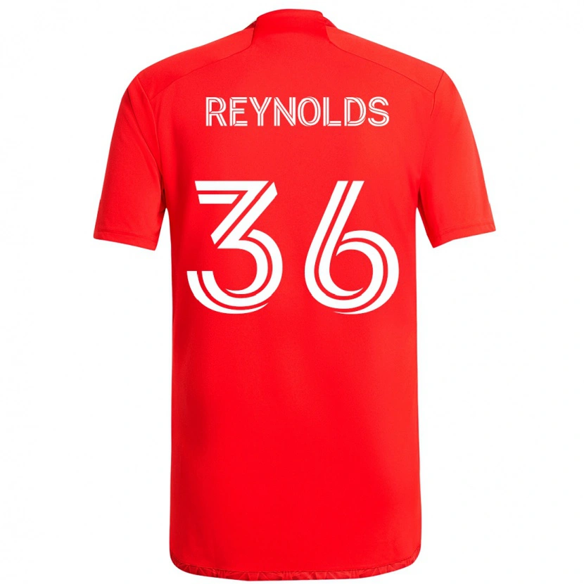 Danxen Niño Camiseta Justin Reynolds #36 Rojo Blanco 1ª Equipación 2025/26 La Camisa