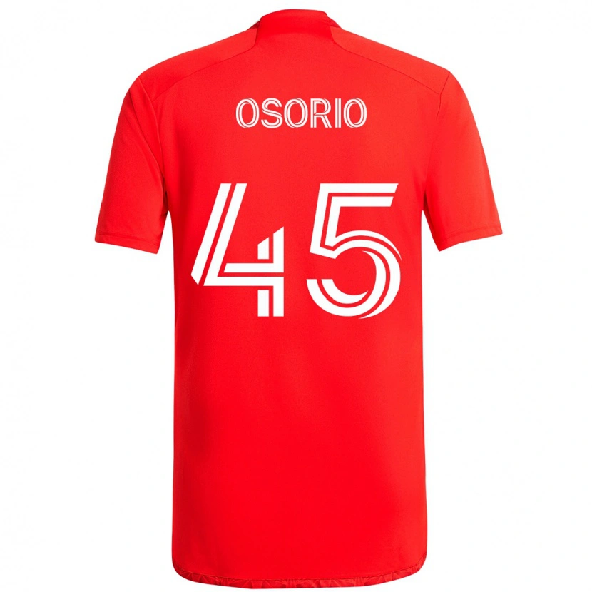 Danxen Niño Camiseta Harold Osorio #45 Rojo Blanco 1ª Equipación 2025/26 La Camisa