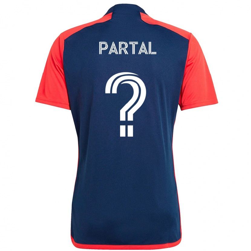 Danxen Niño Camiseta Joshua Partal #0 Azul Rojo 1ª Equipación 2025/26 La Camisa