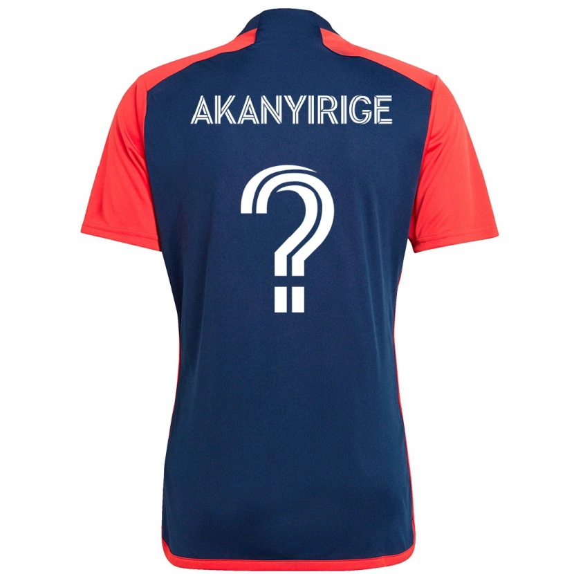 Danxen Niño Camiseta Jacob Akanyirige #0 Blanco Azul 1ª Equipación 2025/26 La Camisa