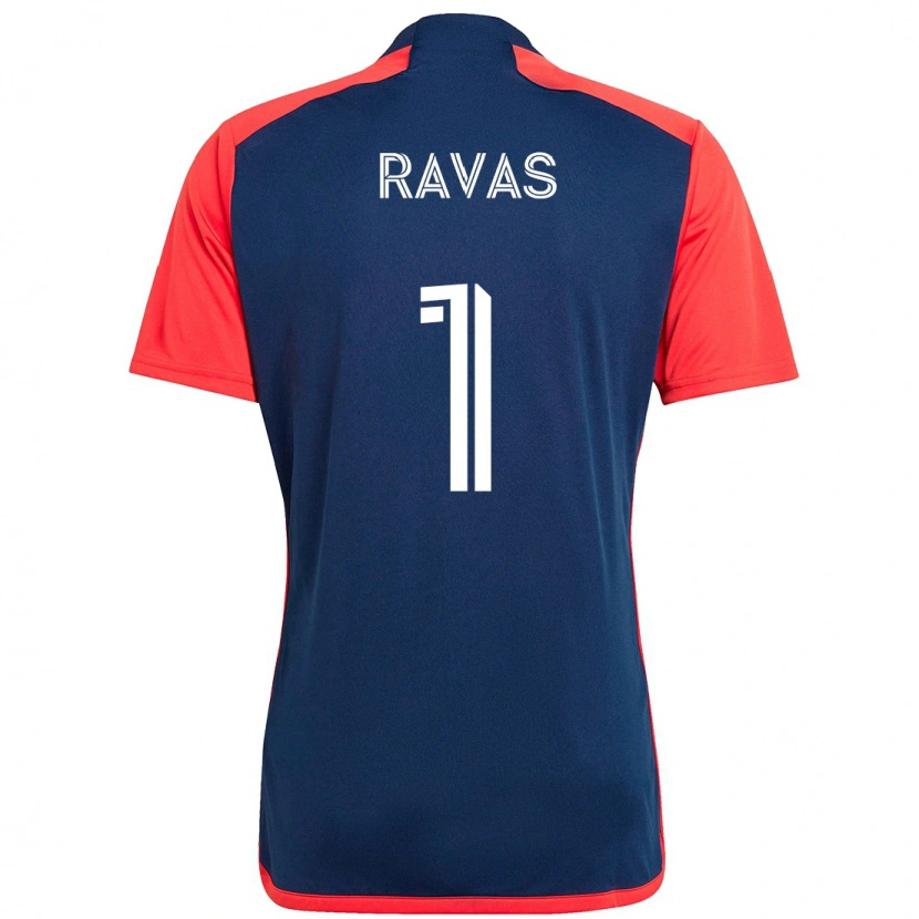 Danxen Niño Camiseta Henrich Ravas #1 Azul Rojo 1ª Equipación 2025/26 La Camisa