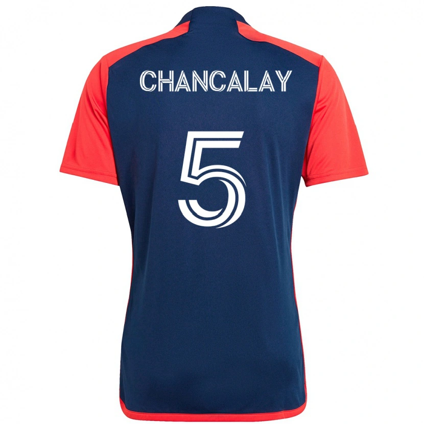 Danxen Niño Camiseta Tomás Chancalay #5 Azul Rojo 1ª Equipación 2025/26 La Camisa