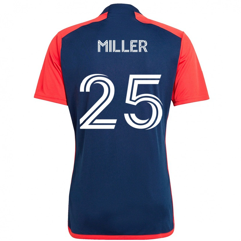 Danxen Niño Camiseta Peyton Miller #25 Azul Rojo 1ª Equipación 2025/26 La Camisa