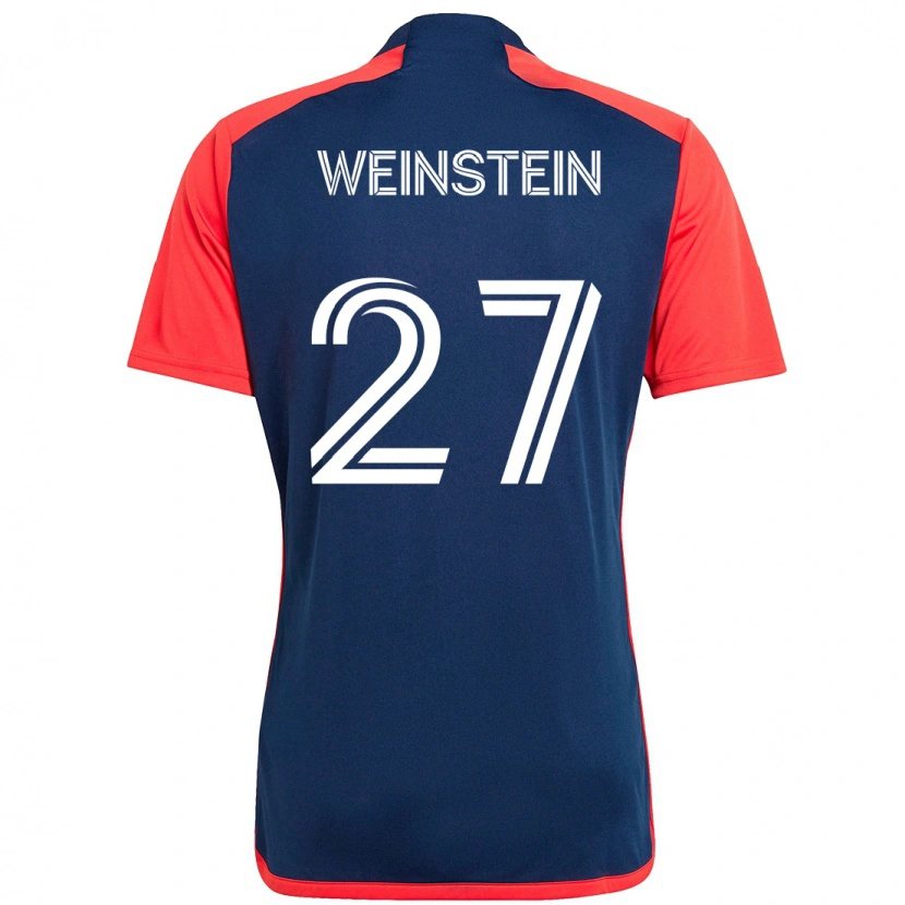 Danxen Niño Camiseta Max Weinstein #27 Azul Rojo 1ª Equipación 2025/26 La Camisa