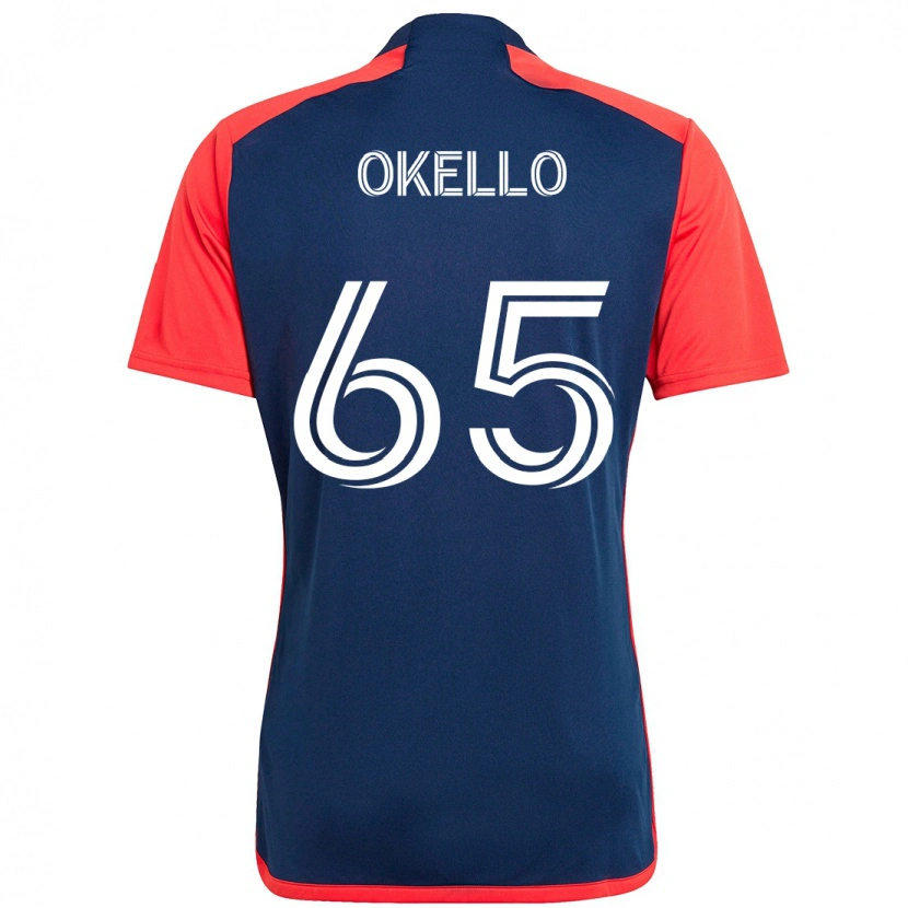 Danxen Niño Camiseta Noble Okello #65 Azul Rojo 1ª Equipación 2025/26 La Camisa