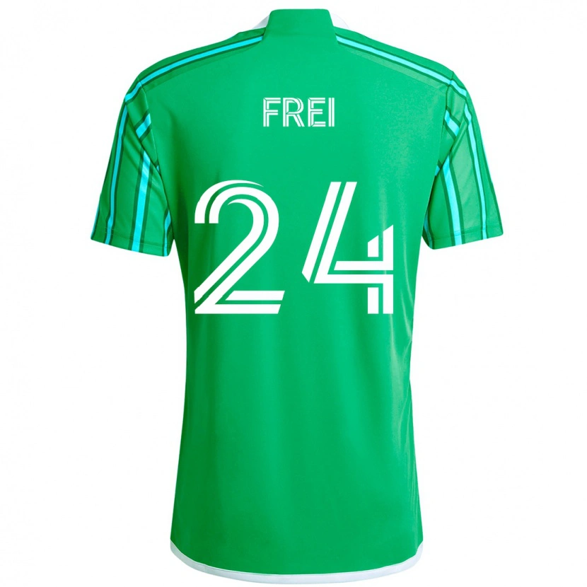 Danxen Niño Camiseta Stefan Frei #24 Verde Blanco 1ª Equipación 2025/26 La Camisa