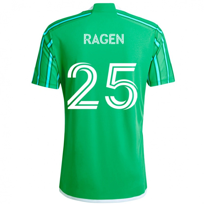 Danxen Niño Camiseta Jackson Ragen #25 Verde Blanco 1ª Equipación 2025/26 La Camisa