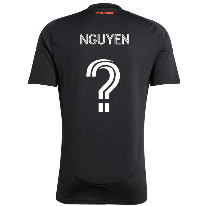 Danxen Niño Camiseta Christopher Nguyen #0 Negro Azul Oscuro 1ª Equipación 2025/26 La Camisa