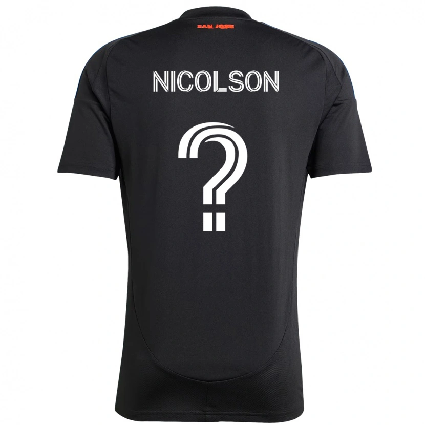 Danxen Niño Camiseta John Nicolson #0 Blanco Rojo 1ª Equipación 2025/26 La Camisa