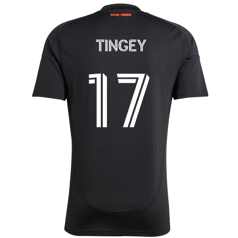 Danxen Niño Camiseta Keegan Tingey #17 Blanco Rojo 1ª Equipación 2025/26 La Camisa