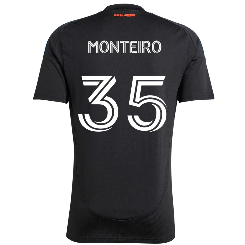 Danxen Niño Camiseta Jamiro Monteiro #35 Blanco Rojo 1ª Equipación 2025/26 La Camisa