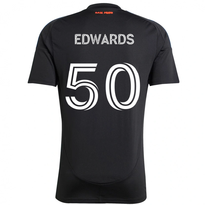 Danxen Niño Camiseta Aaron Edwards #50 Blanco Rojo 1ª Equipación 2025/26 La Camisa