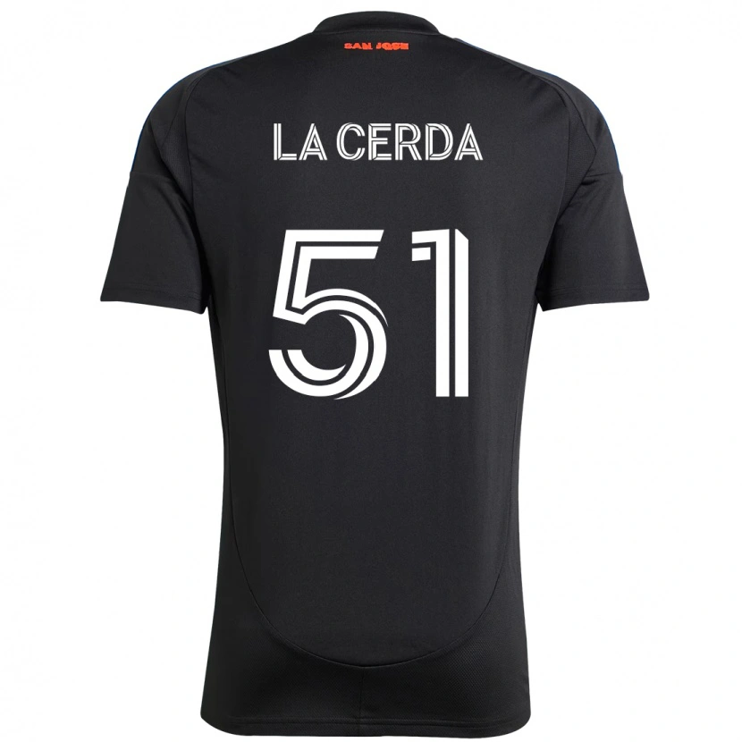Danxen Niño Camiseta Eric De La Cerda #51 Negro Azul Oscuro 1ª Equipación 2025/26 La Camisa