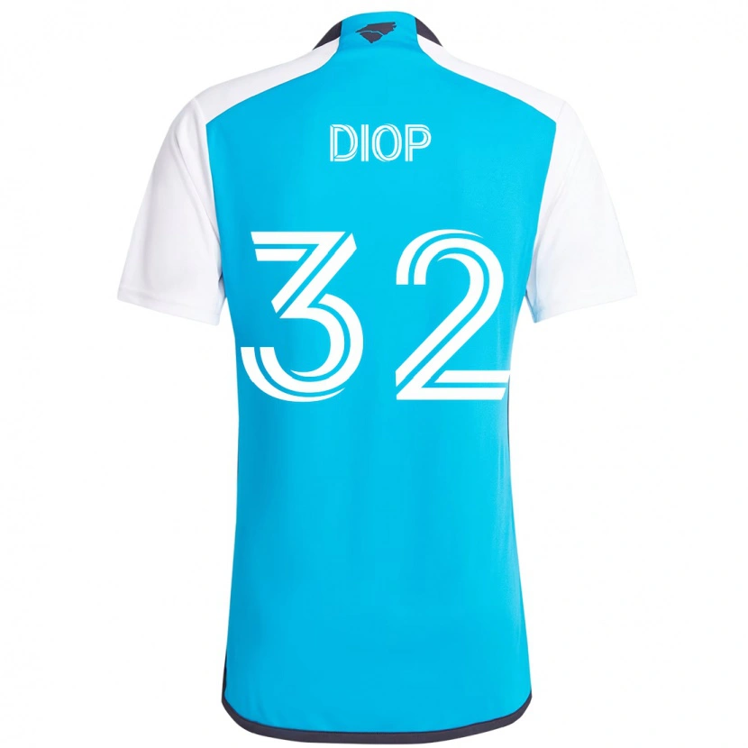 Danxen Niño Camiseta Hamady Diop #32 Negro Blanco 1ª Equipación 2025/26 La Camisa