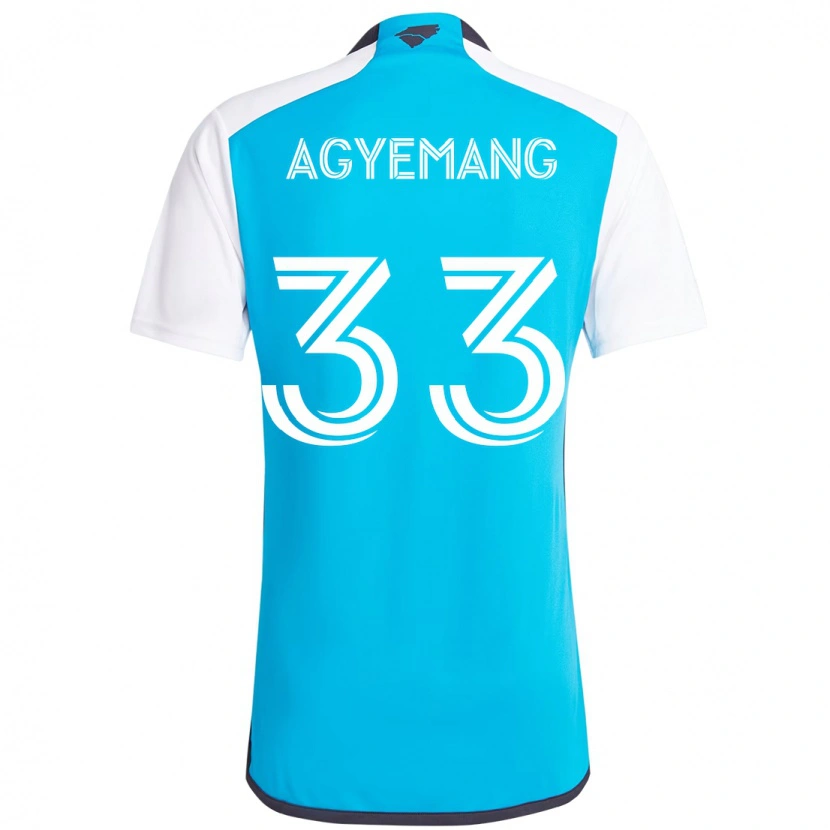 Danxen Niño Camiseta Patrick Agyemang #33 Negro Blanco 1ª Equipación 2025/26 La Camisa