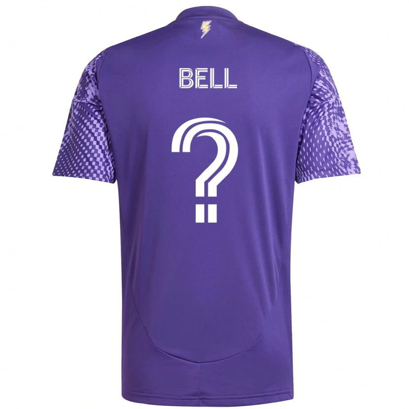 Danxen Niño Camiseta Dominic Bell #0 Blanco Morado 1ª Equipación 2025/26 La Camisa