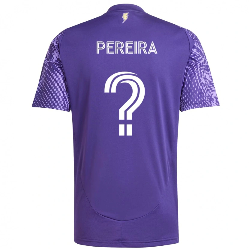 Danxen Niño Camiseta Dominic Pereira #0 Blanco Morado 1ª Equipación 2025/26 La Camisa