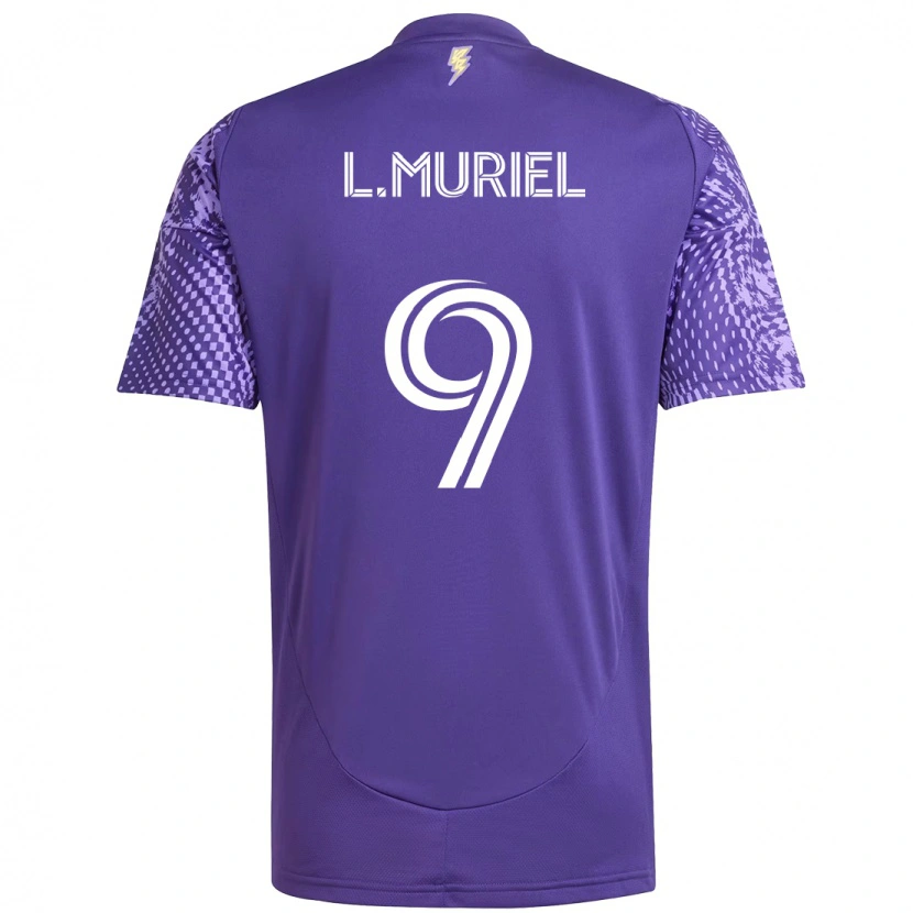 Danxen Niño Camiseta Luis Muriel #9 Blanco Morado 1ª Equipación 2025/26 La Camisa