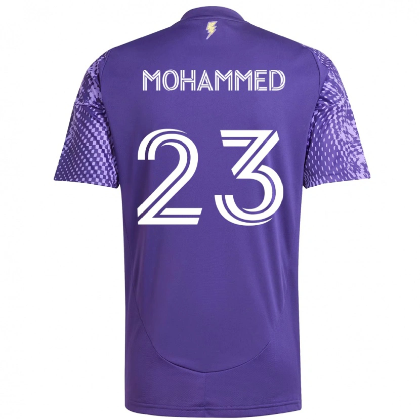 Danxen Niño Camiseta Shak Mohammed #23 Morado Blanco 1ª Equipación 2025/26 La Camisa