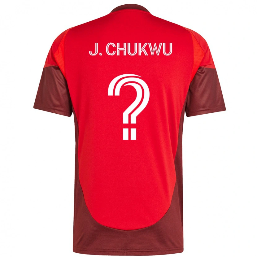 Danxen Niño Camiseta Joses Chukwu #0 Blanco Rojo 1ª Equipación 2025/26 La Camisa