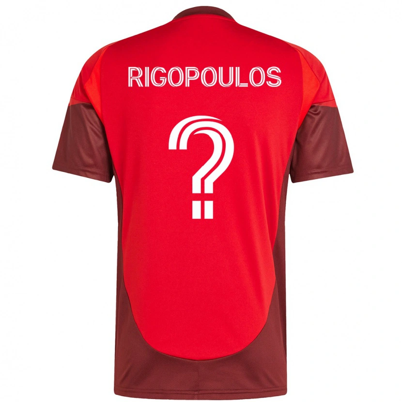 Danxen Niño Camiseta Theo Rigopoulos #0 Blanco Rojo 1ª Equipación 2025/26 La Camisa