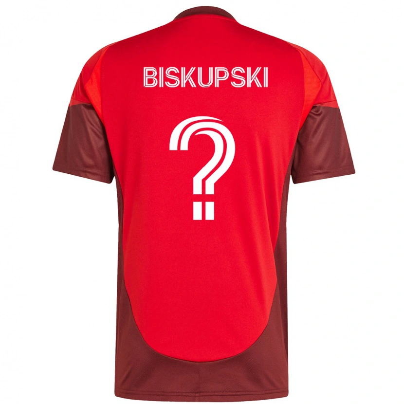 Danxen Niño Camiseta Philip Biskupski #0 Blanco Rojo 1ª Equipación 2025/26 La Camisa