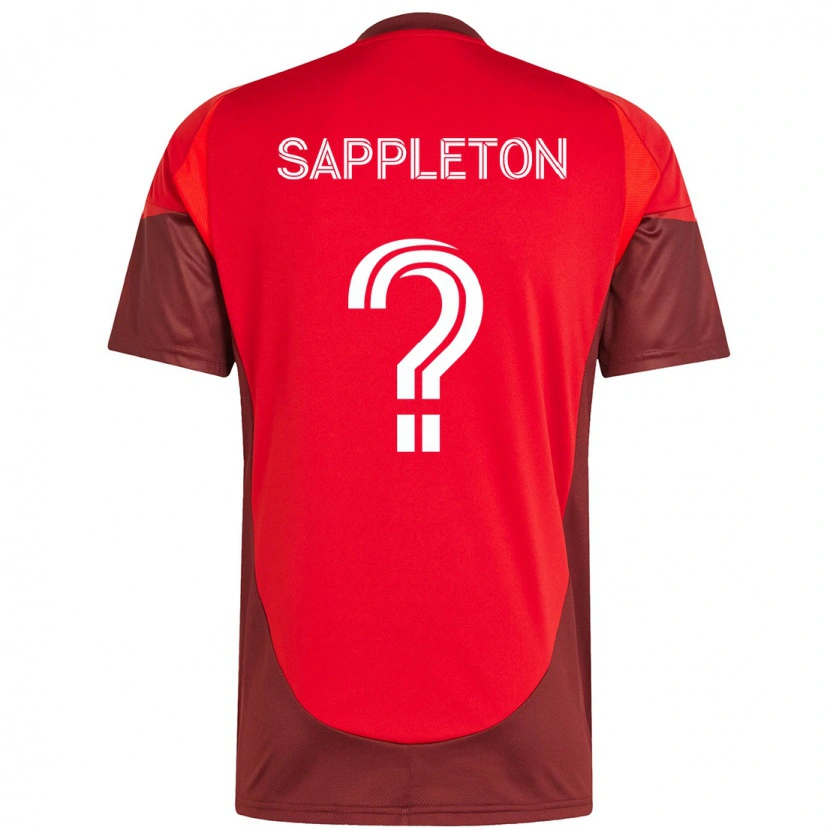 Danxen Niño Camiseta Spencer Sappleton #0 Blanco Rojo 1ª Equipación 2025/26 La Camisa