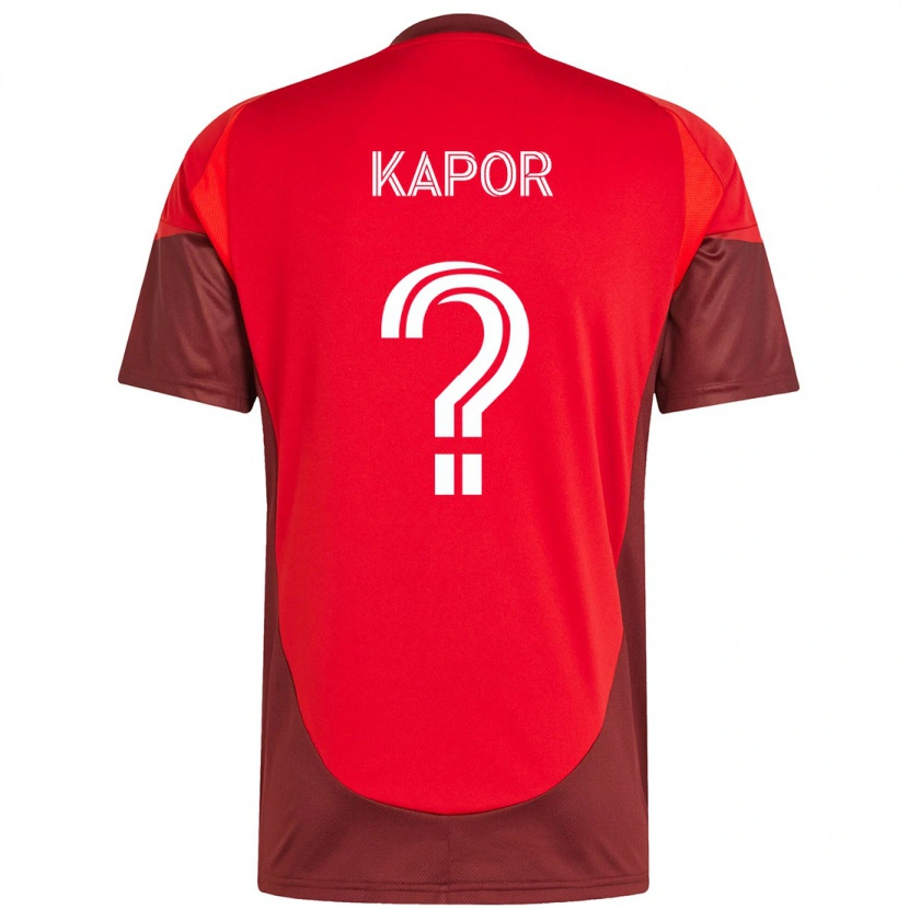 Danxen Niño Camiseta Stefan Kapor #0 Blanco Rojo 1ª Equipación 2025/26 La Camisa