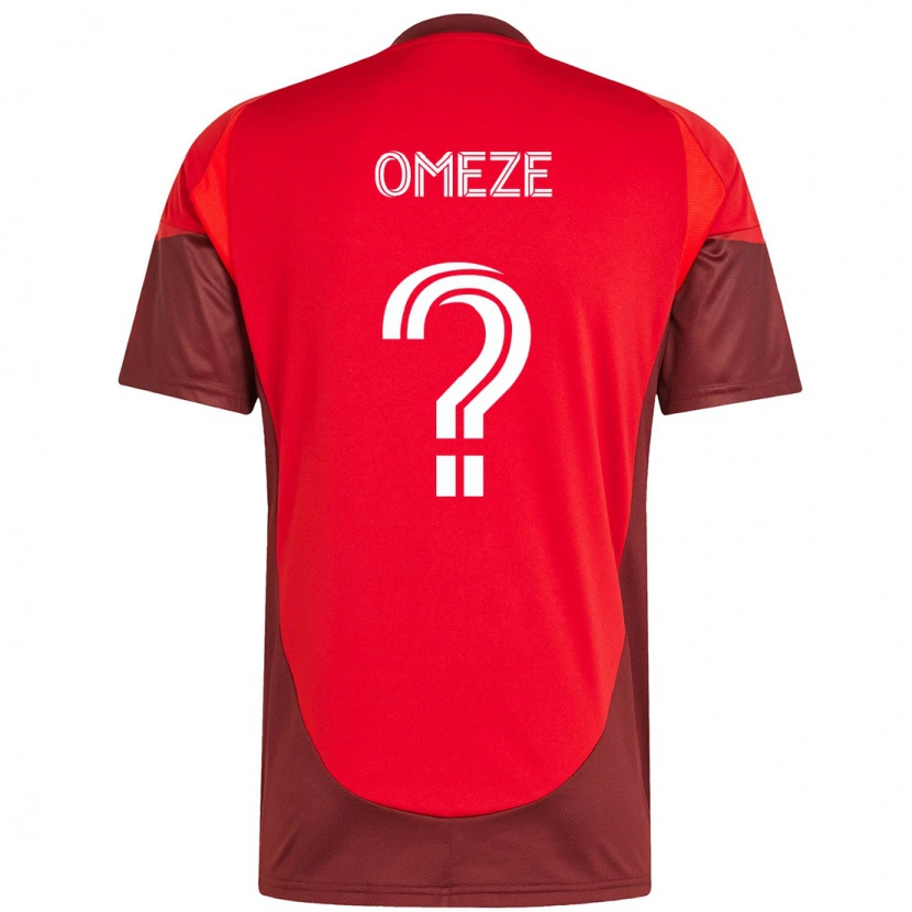 Danxen Niño Camiseta Chimere Omeze #0 Blanco Rojo 1ª Equipación 2025/26 La Camisa