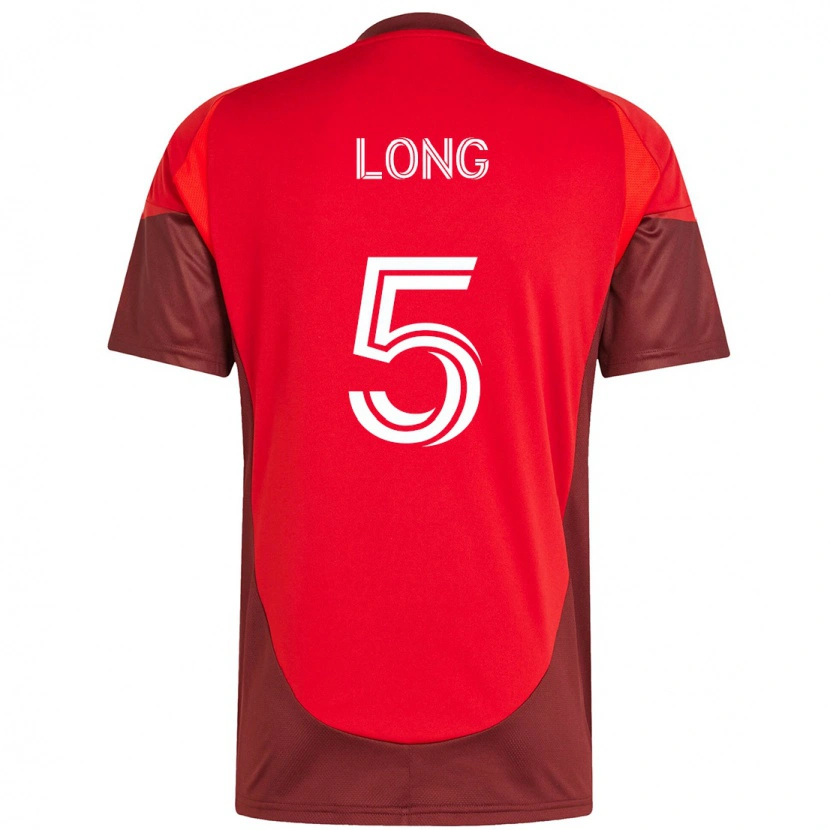 Danxen Niño Camiseta Kevin Long #5 Rojo Blanco 1ª Equipación 2025/26 La Camisa